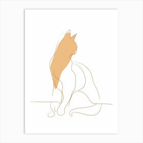 Cat Sitting 6 Art Print