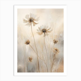 Boho Dried Flowers Love In A Mist Nigella 4 Art Print