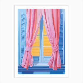 Pink Curtains Art Print