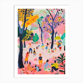 Matisse Inspired, Park, Fauvism Style Art Print
