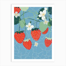 Strawberries Illustration 6 Art Print