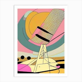 Radio Telescope Musted Pastels Space Art Print