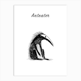 Bw Anteater Poster Art Print