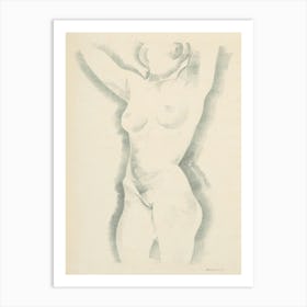 Standing Female Nude, Mikuláš Galanda Art Print
