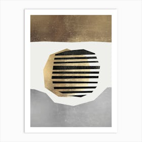 Metal and gold geometry 27 Art Print