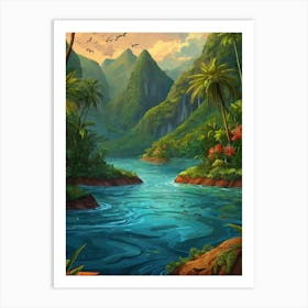 Tropical Landscape Art Print