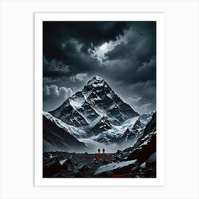 Mountain In The Night Art Print