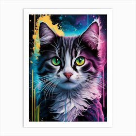 Cat Painting 5 Art Print