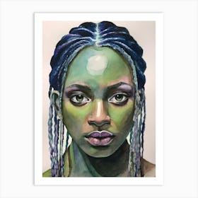 Portrait Of A Black Woman 2 Art Print