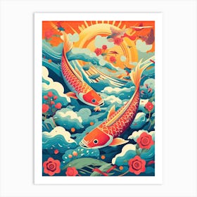 Koinobori Festival Japanese Kitsch 1 Art Print