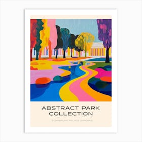 Abstract Park Collection Poster Schnbrunn Palace Gardens Vienna 3 Art Print