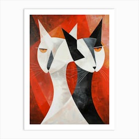 Two Cats 10 Art Print