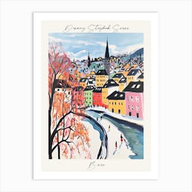 Poster Of Bern, Dreamy Storybook Illustration 2 Art Print