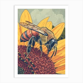 Mason Bee Storybook Illustrations 6 Art Print