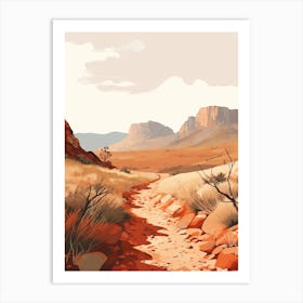 Larapinta Trail Australia 4 Hiking Trail Landscape Art Print