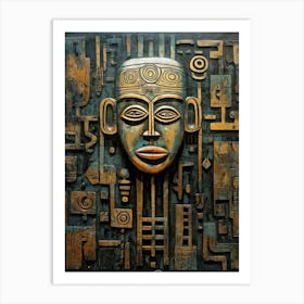 Tribal Treasures: Preserving African Mask Heritage Art Print