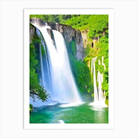 Zrmanja Waterfalls, Croatia Majestic, Beautiful & Classic (1) Art Print