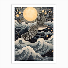 Grey Plover 2 Gold Detail Painting Art Print
