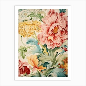 Floral Wallpaper 366 Art Print