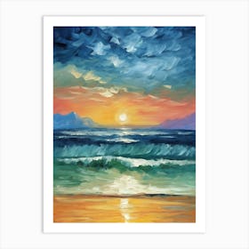 Sunset On The Beach 20 Art Print