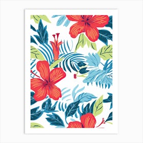 Barbados, Inspired Travel Pattern 4 Art Print