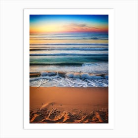 Sunset At The Beach 12 Art Print