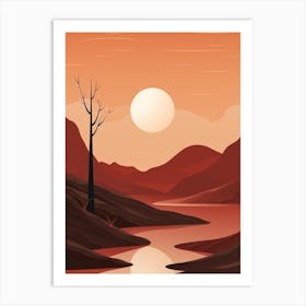 Desert Abstract Minimalist 5 Art Print