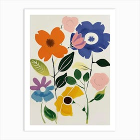 Painted Florals Moonflower 2 Art Print