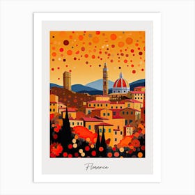 Poster Of Florence, Illustration In The Style Of Pop Art 1 Art Print