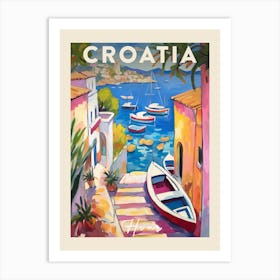 Hvar Croatia 2 Fauvist Painting  Travel Poster Art Print