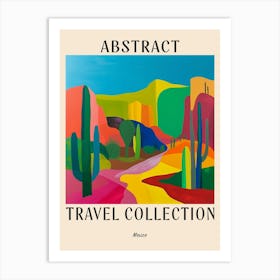 Abstract Travel Collection Poster Mexico 1 Art Print