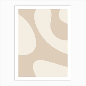 Beige Abstract 1 Art Print