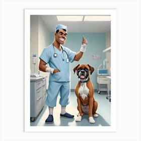 Doctor And Dog-Reimagined 1 Art Print