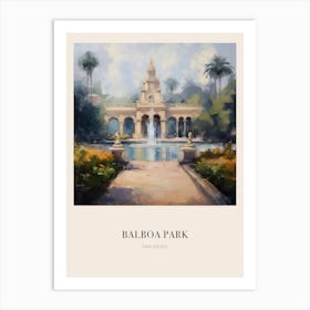 Balboa Park San Diego 2 Vintage Cezanne Inspired Poster Art Print