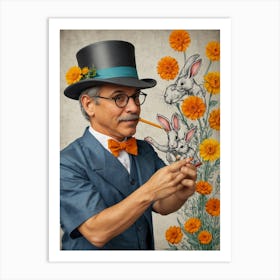 Man In A Top Hat Art Print