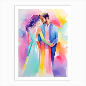 Couple In Love Painting Art Print