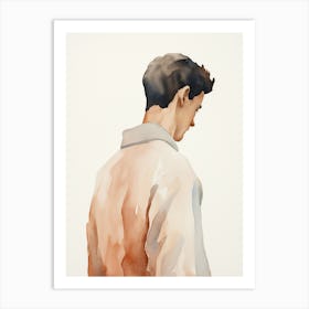 Water colour of man Art Print