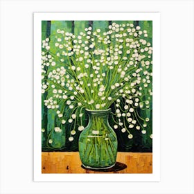 Flowers In A Vase Still Life Painting Gypsophila Babys Breath 1 Art Print