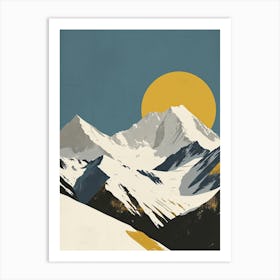 Minimalist Zen: Elysian Peaks Art Print