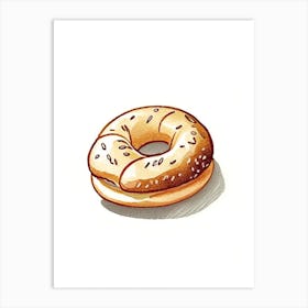 Bagel In The Park Marker Art 1 Art Print