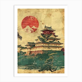 Himeji Jo Japan Mid Century Modern 1 Art Print