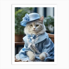 Victorian Cat 10 Art Print