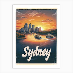 Aihrgdesign A Mid Century Modern Travel Poster For Sydney Sho 1a4e50f4 E68e 4017 A5ab 0dca3a7be398 0 Art Print