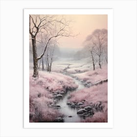 Dreamy Winter Painting Northumberland National Park United Kingdom 1 Art Print