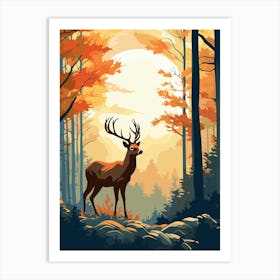 Deer In The Forest 3 Art Print