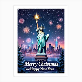 Merry Christmas And Happy New Year 8 Art Print