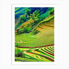 Banaue Rice Terraces Philippines Pop Art Photography Tropical Destination Art Print