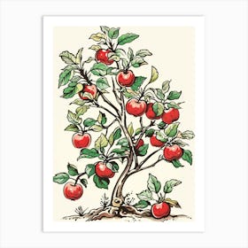 Apple Tree Storybook Illustration 2 Art Print