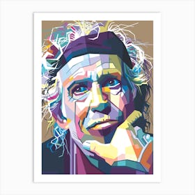 Keith Richard WPAP fan art 1 Art Print