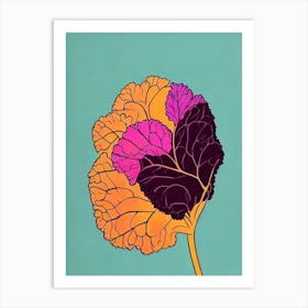 Kale Bold Graphic vegetable Art Print